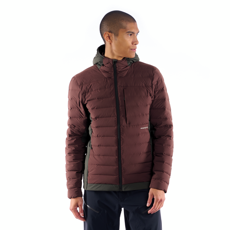 Artilect Mens Divide Fusion Stretch Hoodie Amaranth / Black-1